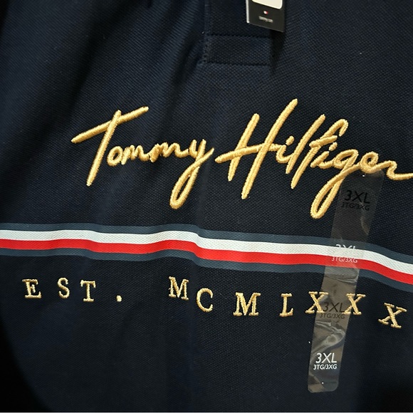 Tommy Hilfiger Men's Navy Polo Shirt - Picture 4 of 4